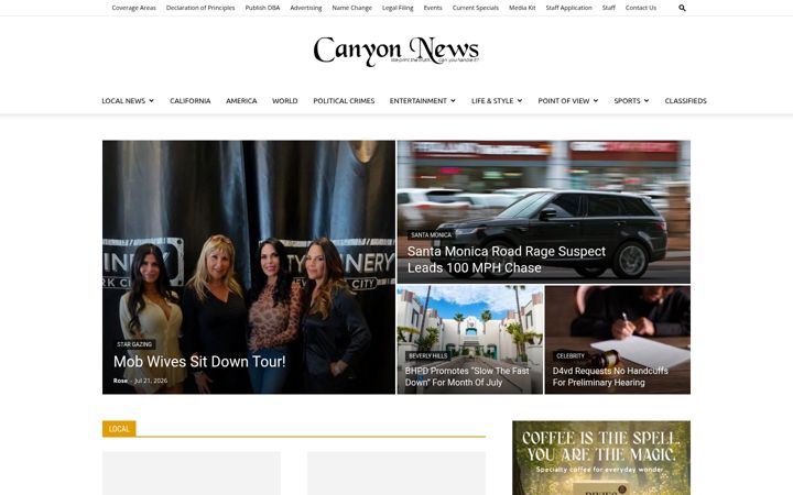 Ekrano kopija canyon-news.com