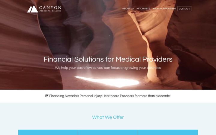 Screenshot of canyonmedicalbilling.com