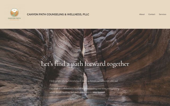 Screenshot of canyonpathcounseling.com