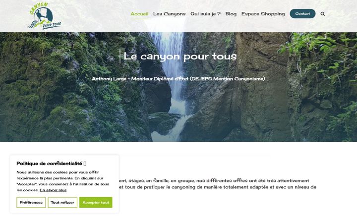 Screenshot of canyonpourtous.fr