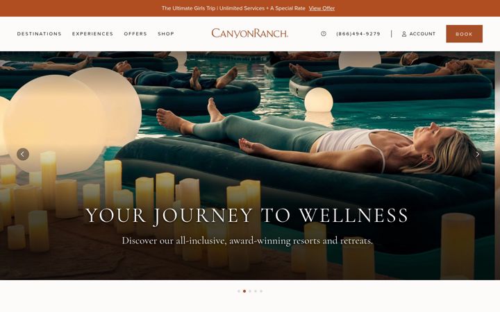 Screenshot of canyonranch.com