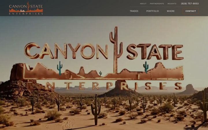 Screenshot of canyonstateaz.com