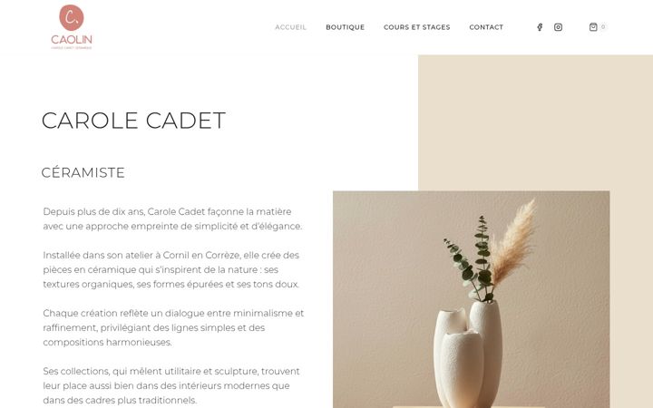 Screenshot of caolin-ceramique.com