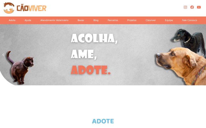 Screenshot stránky caoviver.com.br