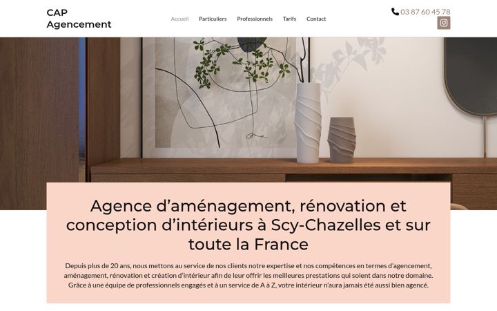 Skärmbild av cap-agencement-groupcac.fr