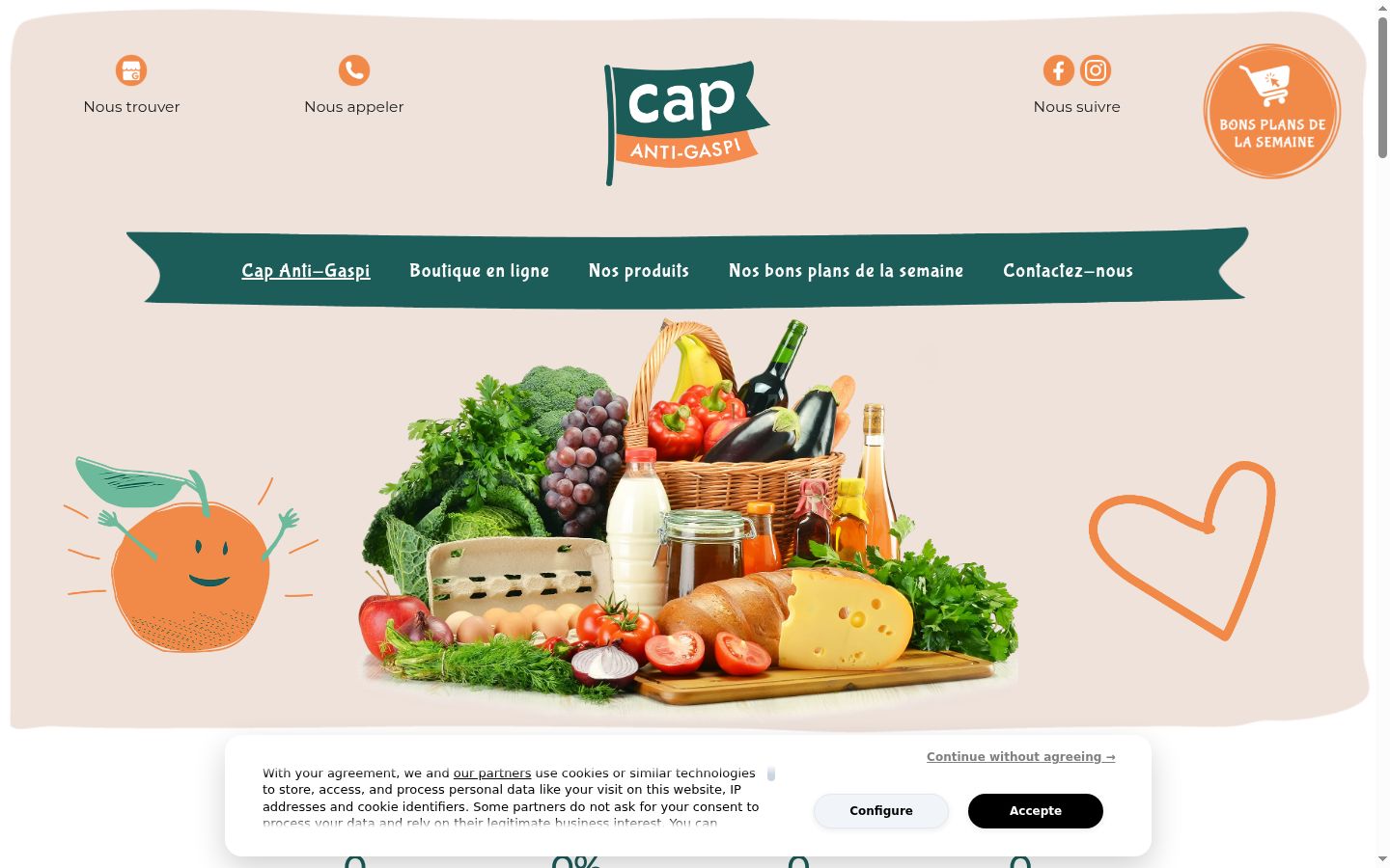 Screenshot tal-banner tal-kunsens muri qabel kwalunkwe interazzjoni