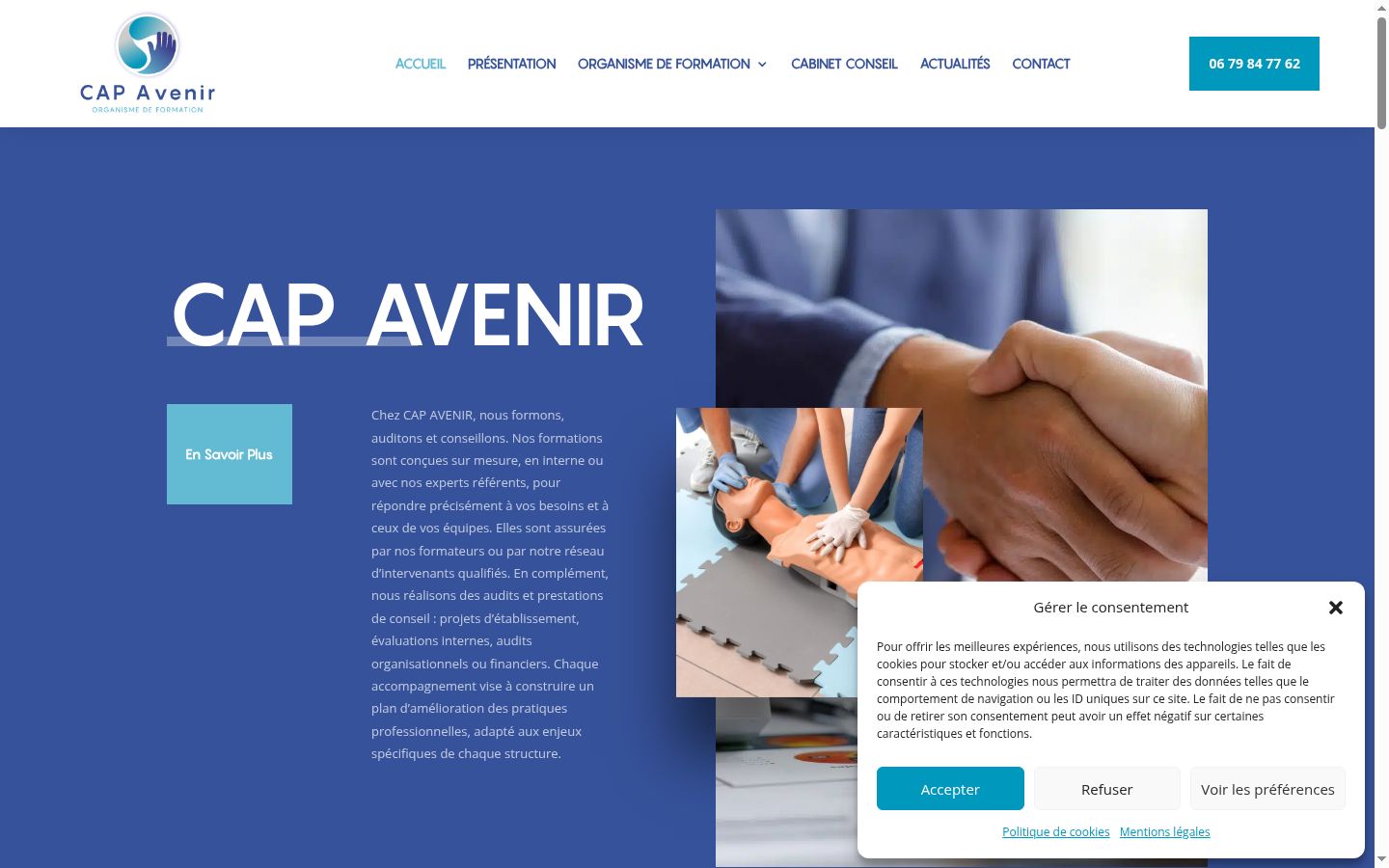 Screenshot tal-banner tal-kunsens muri qabel kwalunkwe interazzjoni
