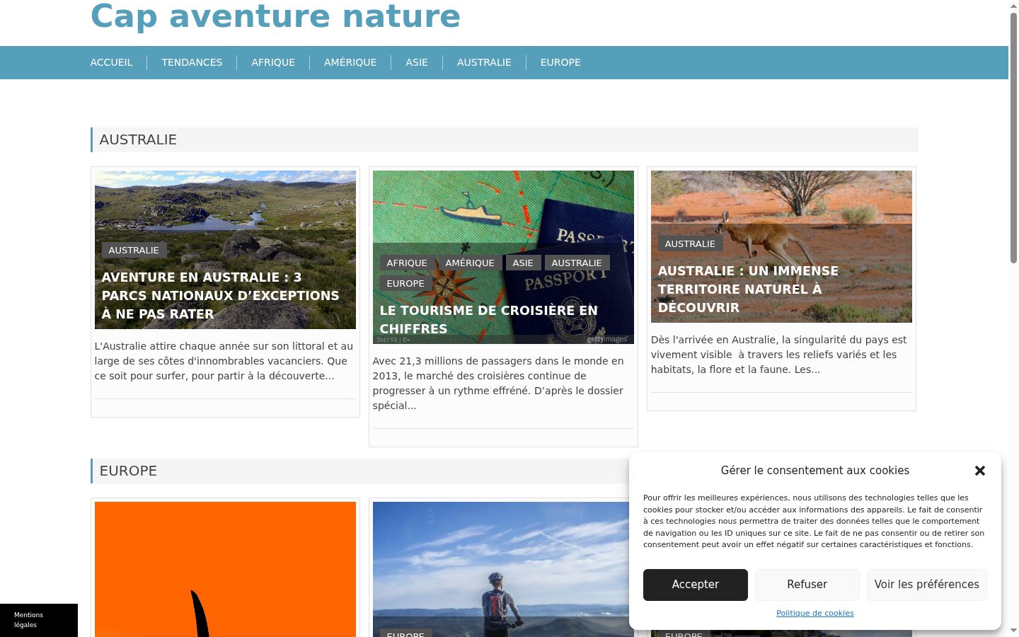 Screenshot tal-banner tal-kunsens muri qabel kwalunkwe interazzjoni