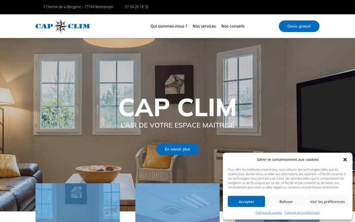 Zrzut ekranu cap-clim.fr