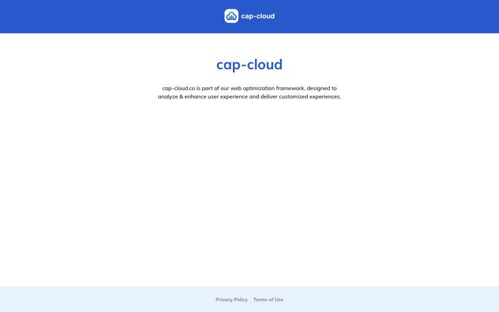 Ekrānuzņēmums no cap-cloud.co