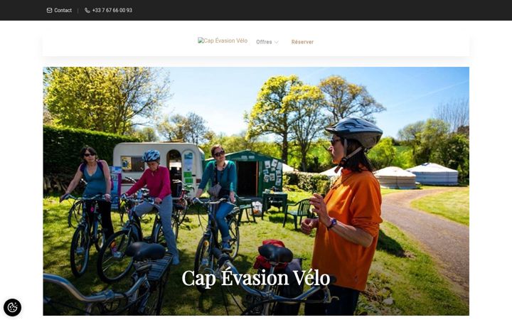 Screenshot of cap-evasion-velo.fr