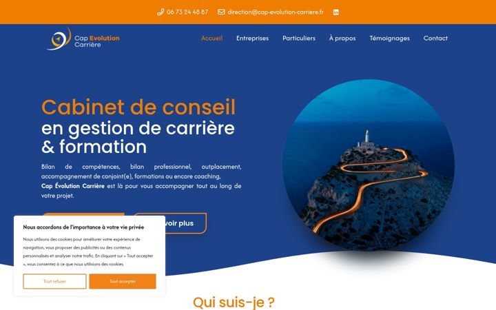 Screenshot of cap-evolution-carriere.fr