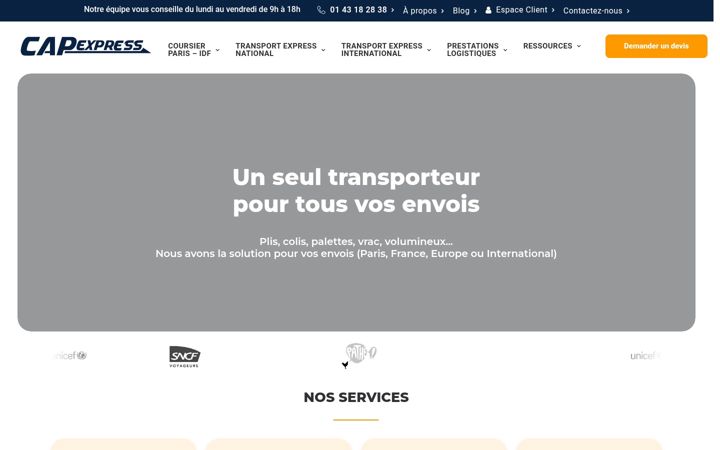 Screenshot of cap-express.fr