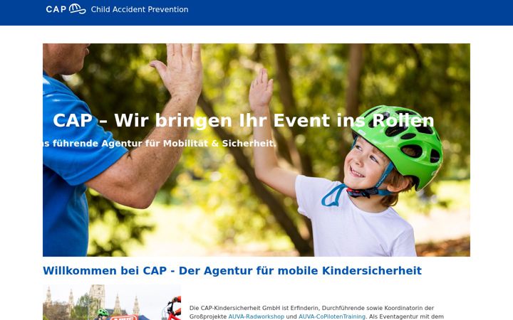 Screenshot of cap-kindersicherheit.info