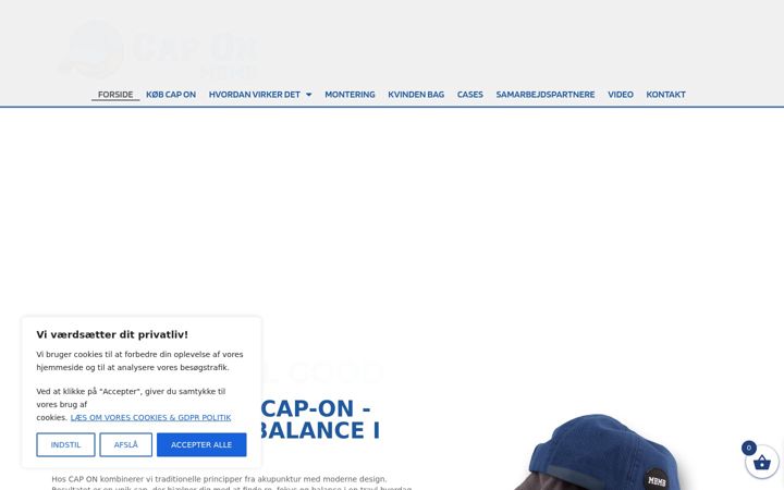 Screenshot of cap-on.dk
