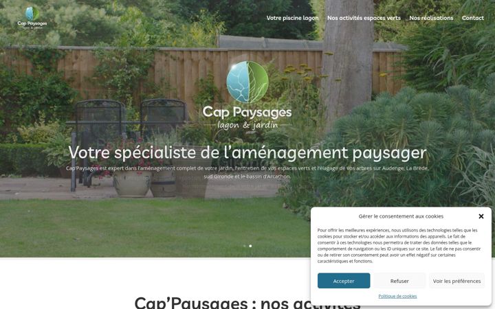 Zrzut ekranu cap-paysages.fr