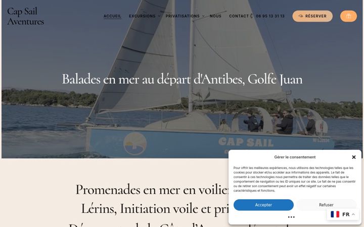 Screenshot of cap-sail.com