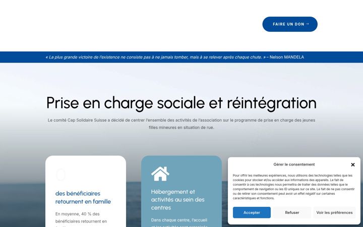 Screenshot of cap-solidaire.ch