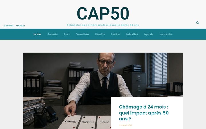 Screenshot of cap50.be