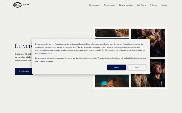 Screenshot of capa.no