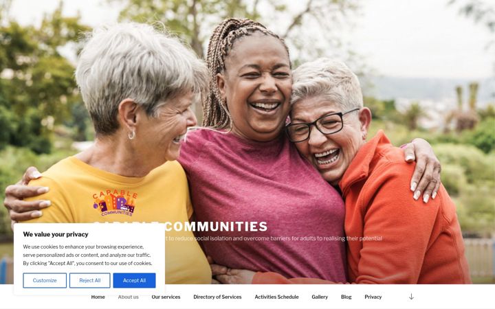 Screenshot of capablecommunities.co.uk