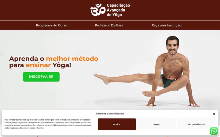 Screenshot of capacitacaoavancadadeyoga.com
