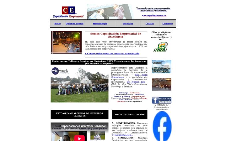 Screenshot of capacitacion.com.co