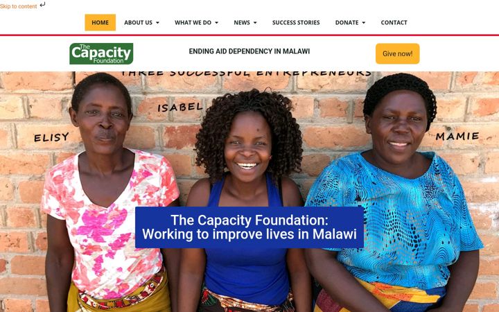 Screenshot of capacityfoundation.org