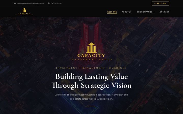 Screenshot of capacityinvestmentgroup.com
