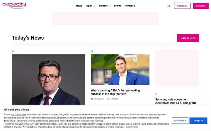 Screenshot of capacitymedia.com