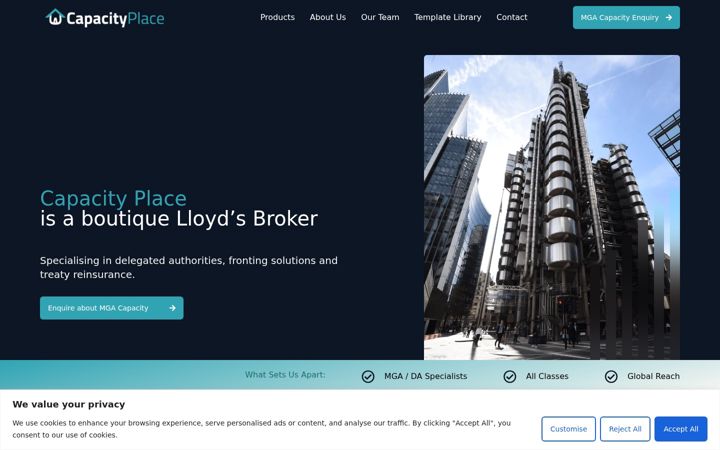 Screenshot of capacityplace.com
