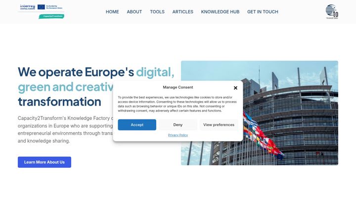 Screenshot of capacitytotransform.eu