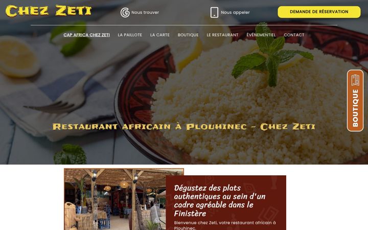 Screenshot of capafricachezzeti-restaurant.fr