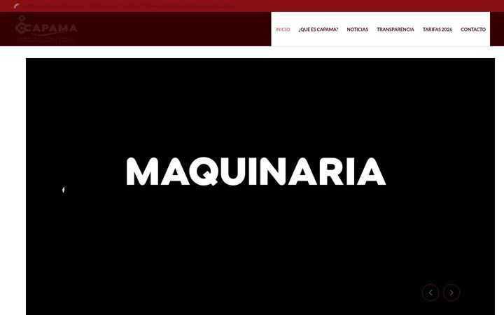 Screenshot of capamapizaco.gob.mx