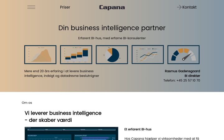 Screenshot of capana.dk