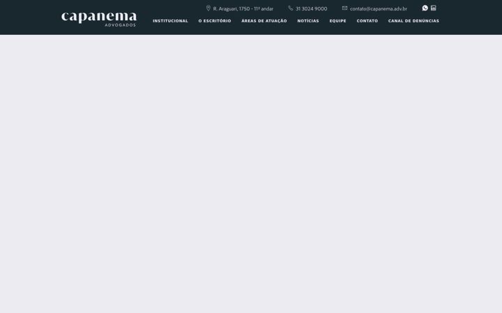 Screenshot stránky capanema.adv.br