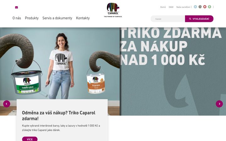 Screenshot of caparol.cz