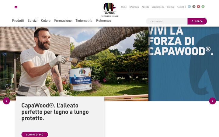 Screenshot of caparol.it