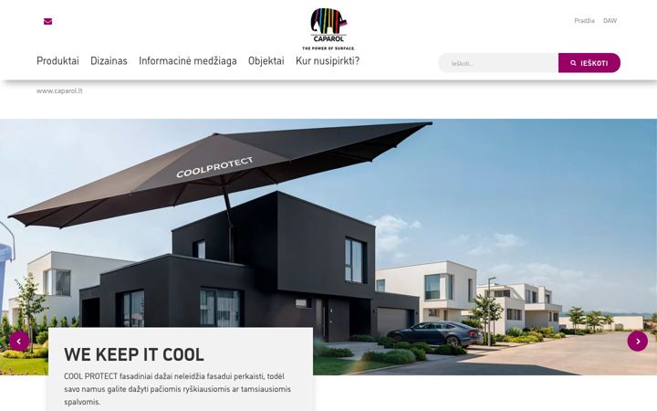 Screenshot of caparol.lt