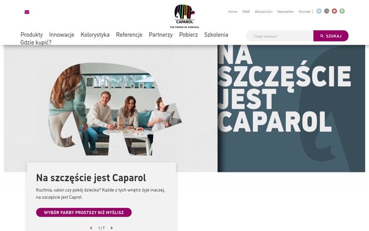 Captură de ecran a caparol.pl