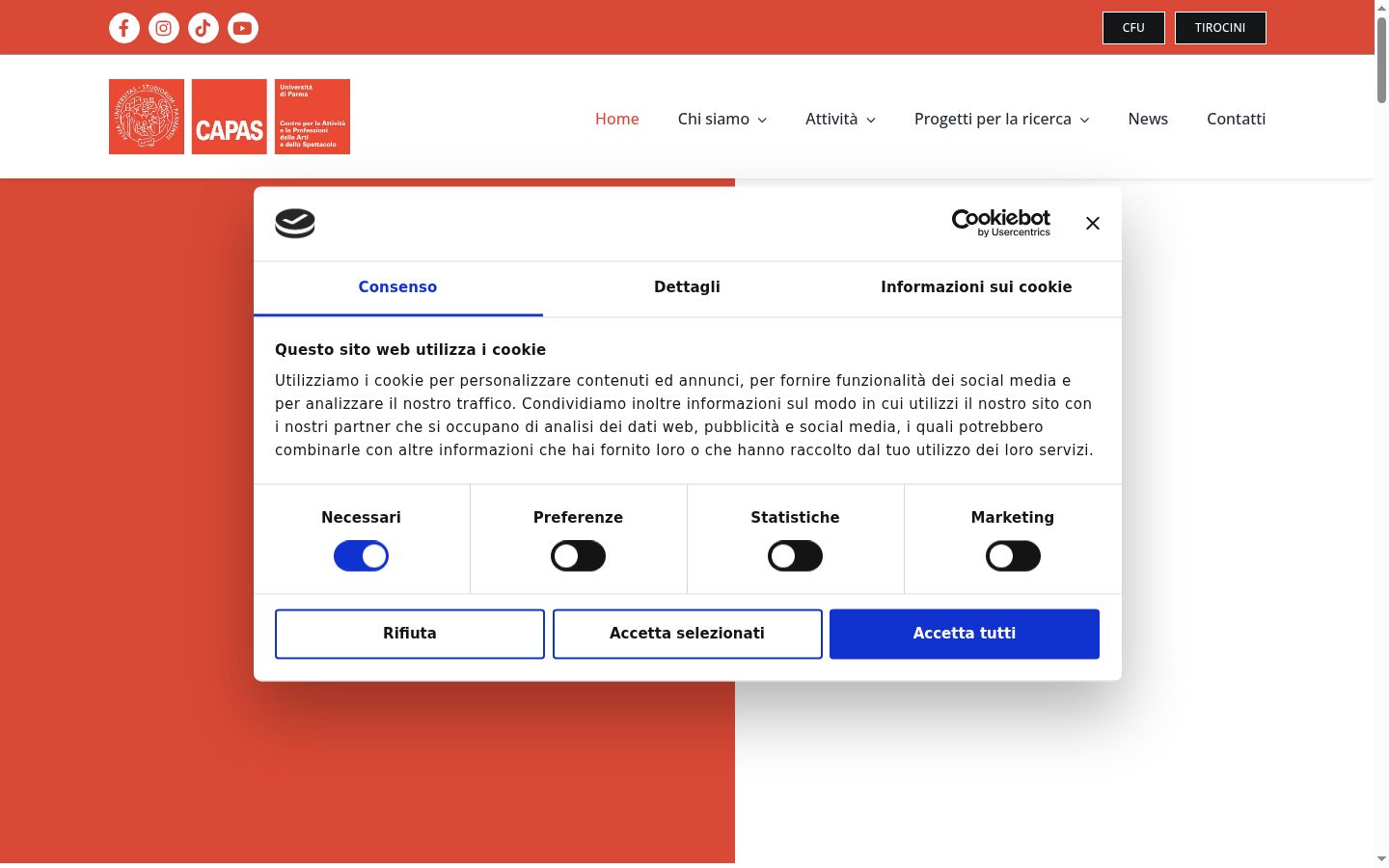 Screenshot of the consent banner shown before any interaction