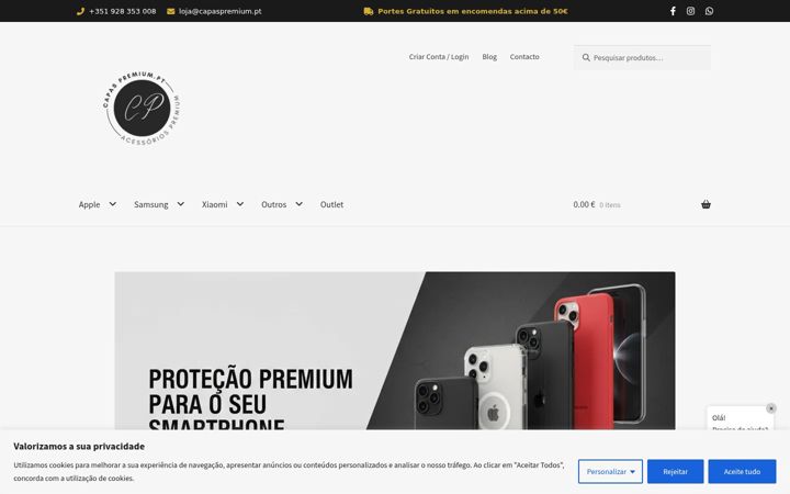 Screenshot of capaspremium.pt