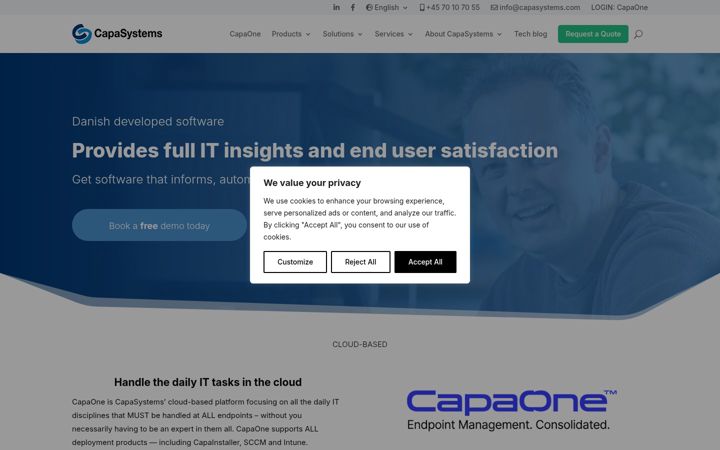 Screenshot of capasystems.de