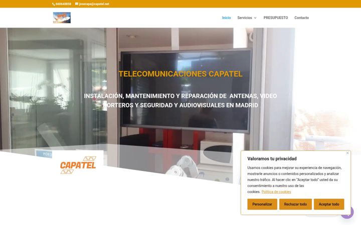 Ekrānuzņēmums no capatel.es