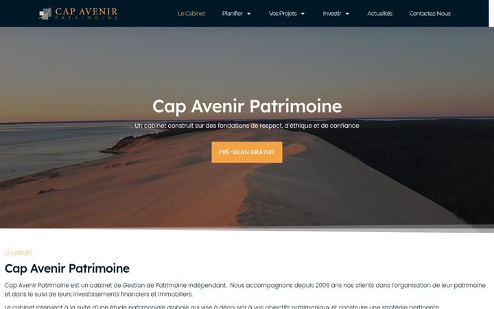 Screenshot of capavenirpatrimoine.fr
