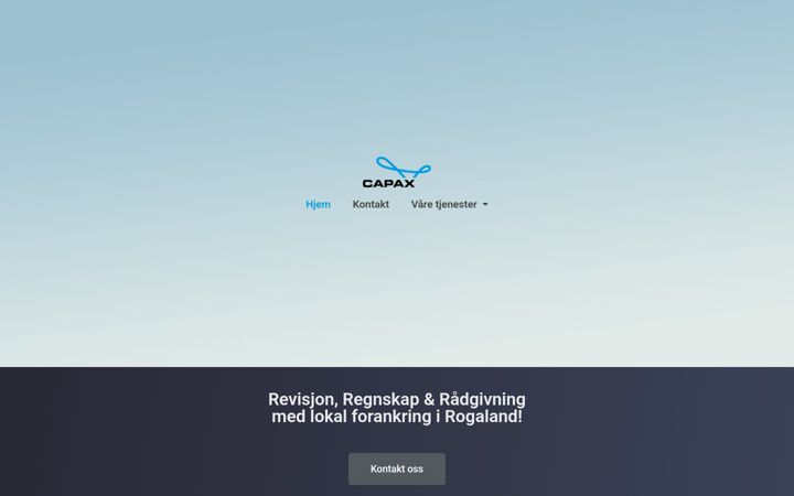 Screenshot of capax.no