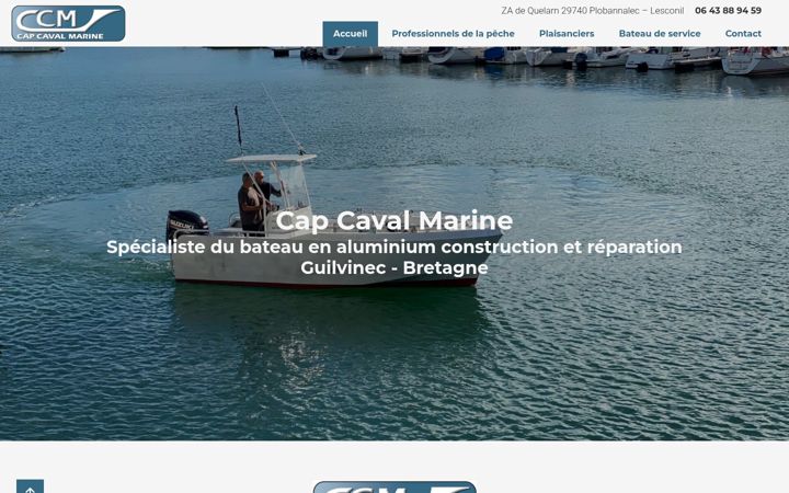 Screenshot of capcavalmarine.fr