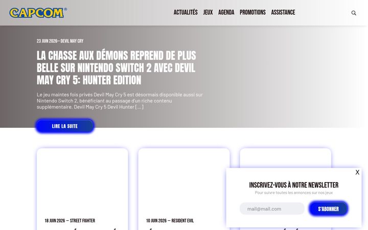 Screenshot of capcomfrance.fr