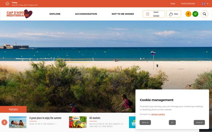 Screenshot του capdagde.com