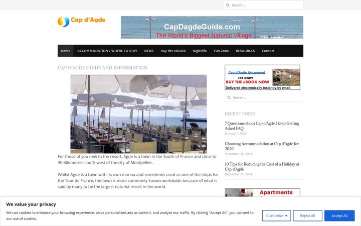 Screenshot of capdagdeguide.com